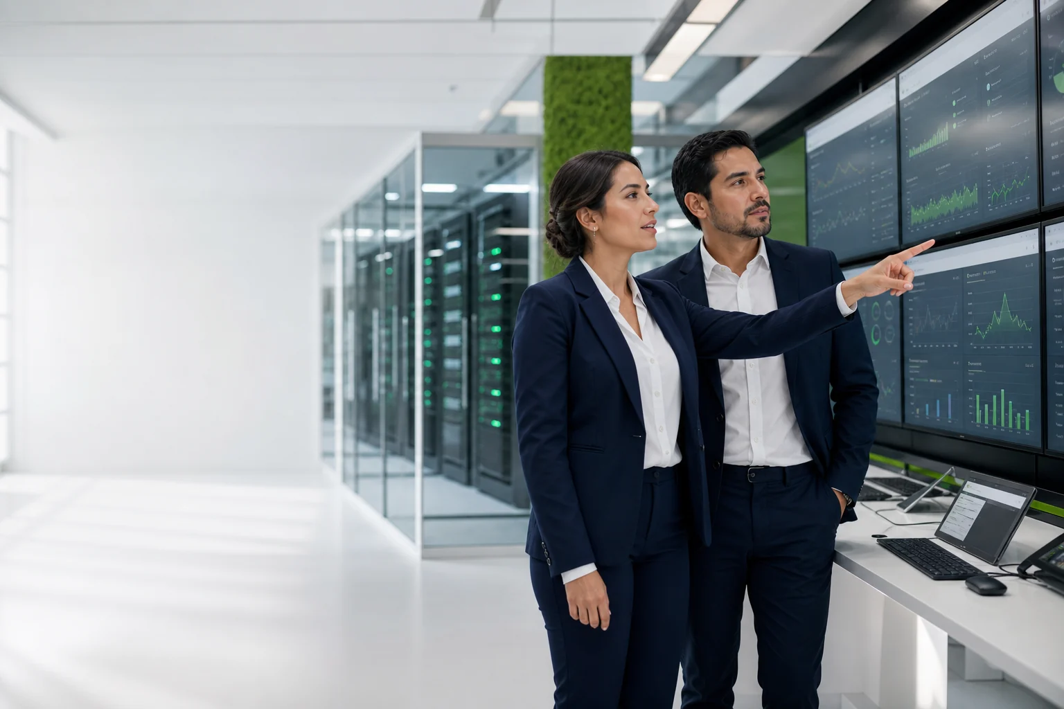 Equipo revisando la operación SAP en una sala de monitoreo